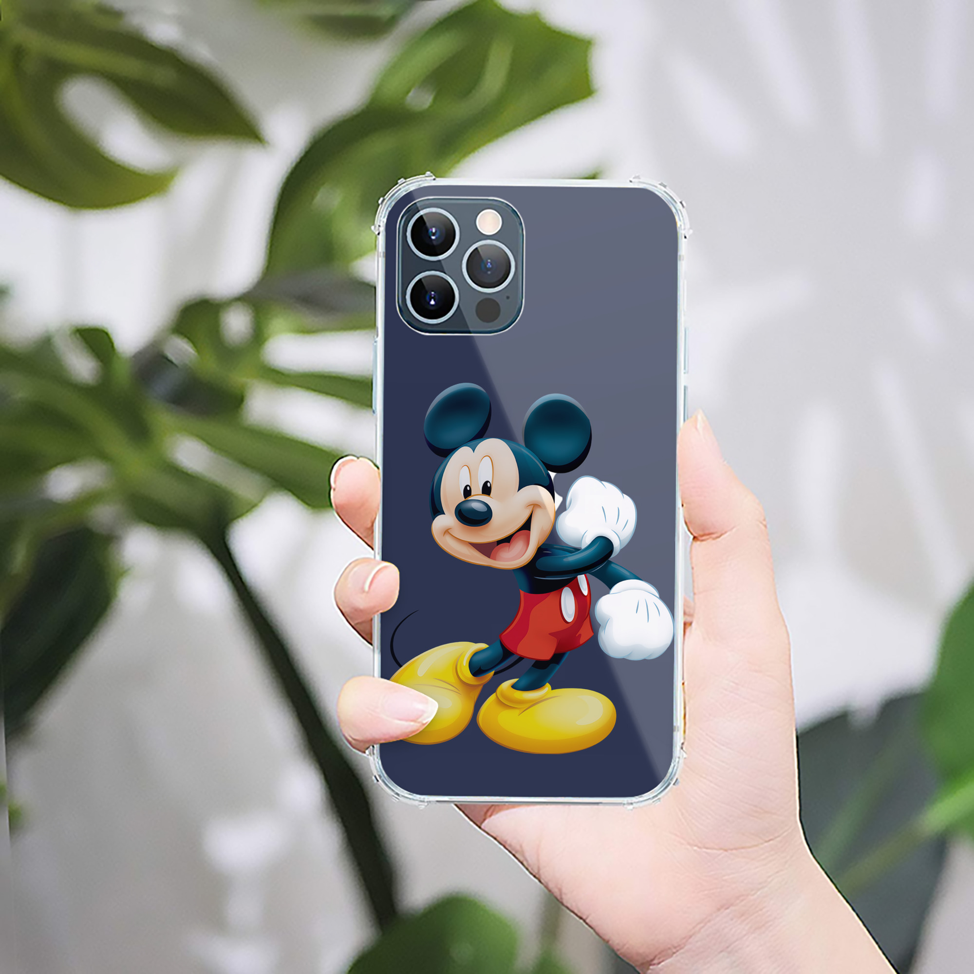（画像用） ミッキーマウス Mickey Mouse 【iPhone 12シリーズ対応】透明スマホケース（クリアソフトケース）
